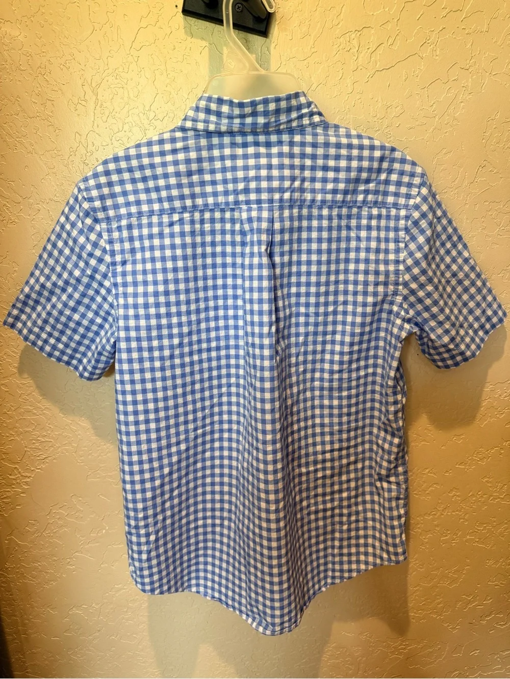 Ralph Lauren Blue & White Gingham Short-Sleeve Button-Down Shirt